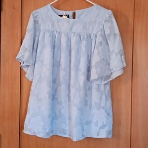 Dokotoo Womens Bell Sleeve  Loose Fit  Crewneck Blouse NWT Size M